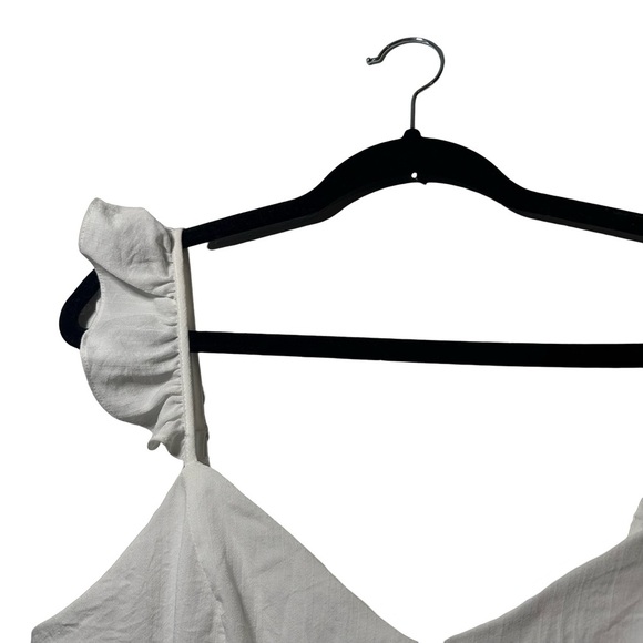 Altar’d State Tiered White flutter sleeve short dress - Picture 5 of 8